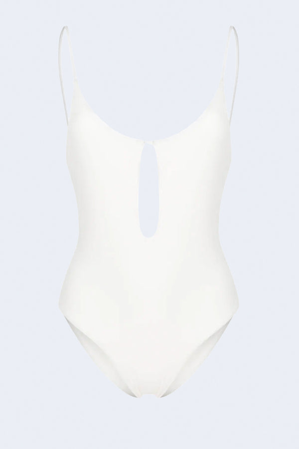 Keyhole One Piece in Off White