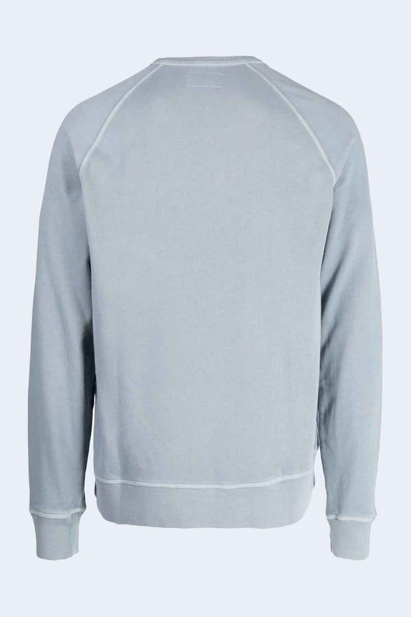 Chris Pigment Cotton Sweater in Storm Blue