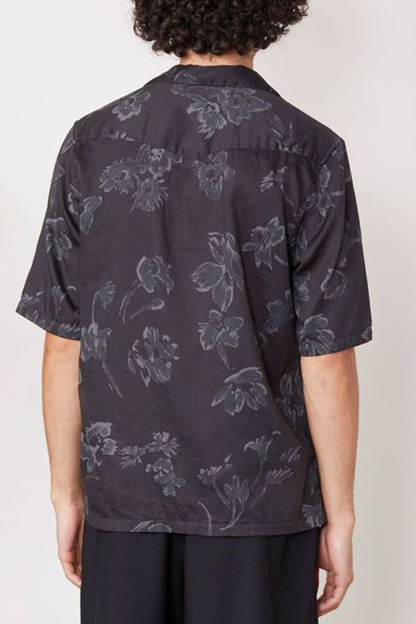 Eren Short Sleeve Japanese Cotton Flower Print Shirt