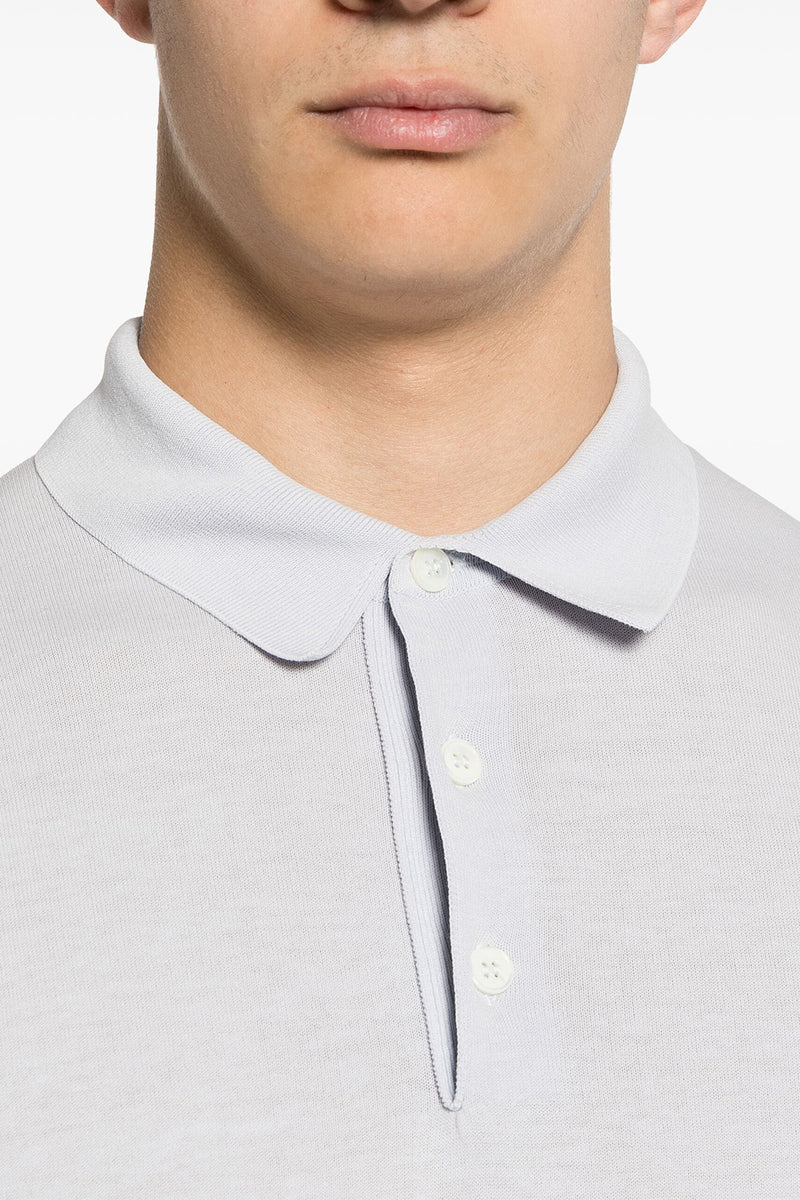 Light Weight Ice Cotton Polo in Denim