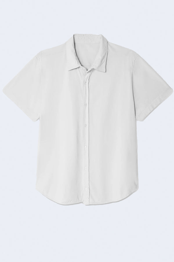 Short Sleeve Supima Jersey Easy Shirt in White
