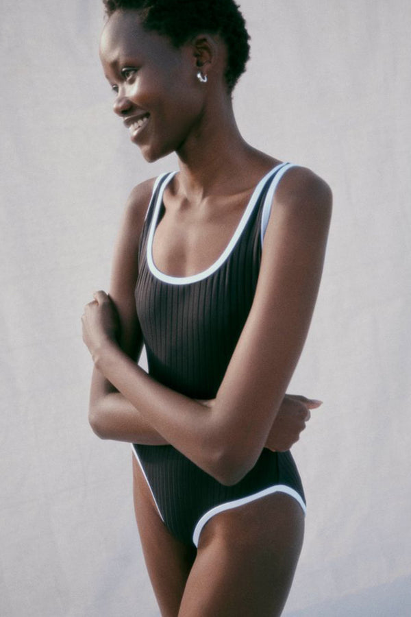 The Anne-Marie One Piece Swimsuit in Blackout