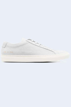 Men's Original Achilles Low Leather Sneaker in Light Grey with White Soles