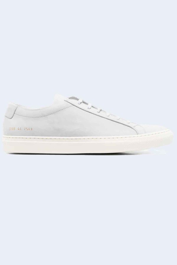 Men's Original Achilles Low Leather Sneaker in Grey with White Soles