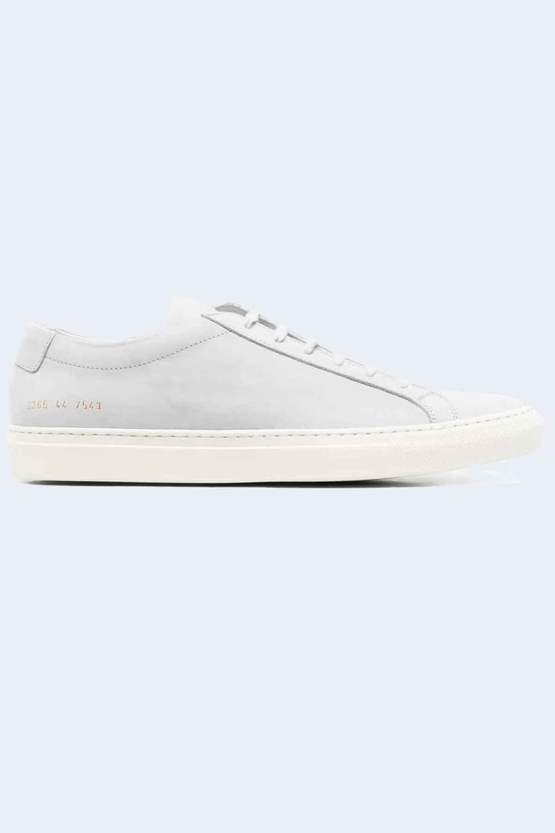 Men's Original Achilles Low Leather Sneaker in Light Grey with White Soles