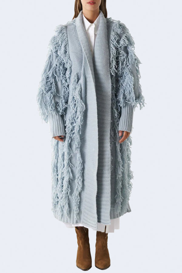 Boulogne Cashmere Knitcoat in Pale Sky
