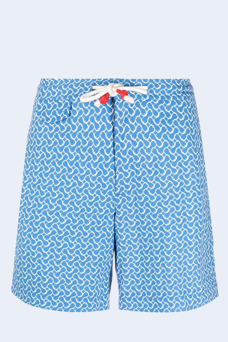 Standard Geo Swim Trunks in Tidal