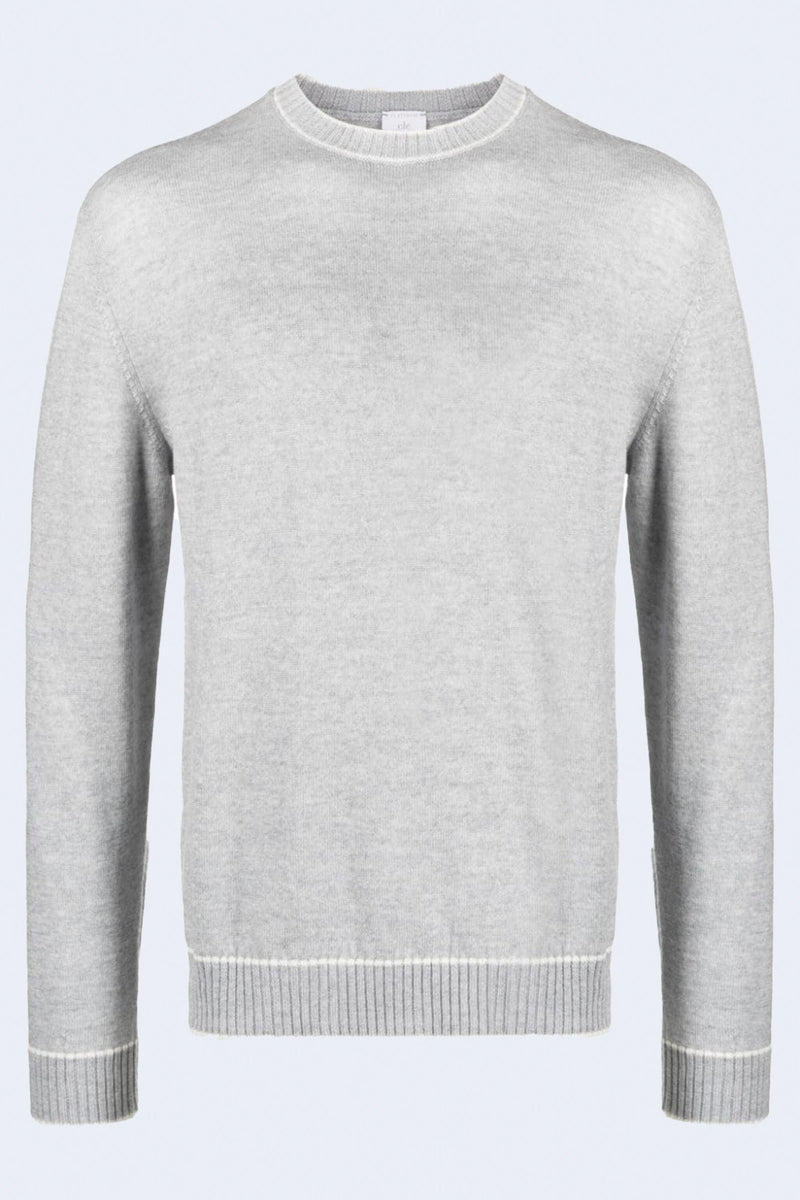 Round Neck Sweater in Sand-Grey