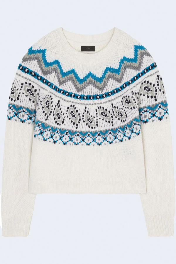 Antarctic Circle Sweater in White Ice Multi