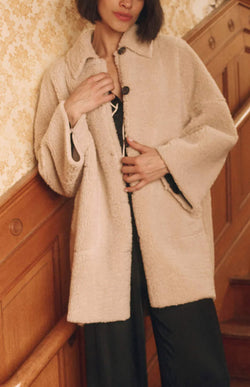 The Plush Car Coat in Malt