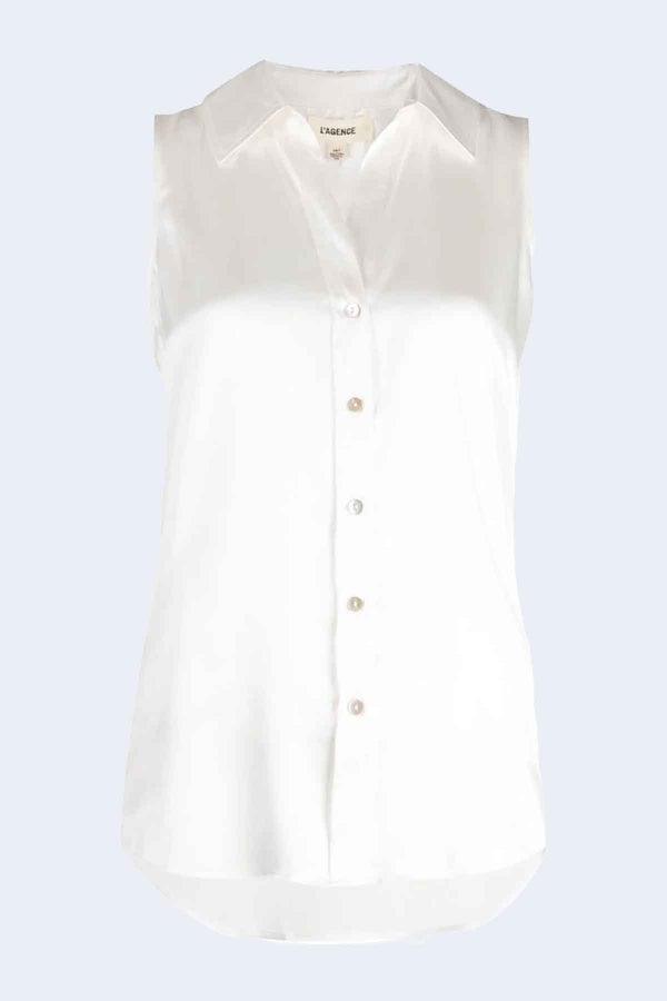 Emmy Sleeveless Blouse in Ivory