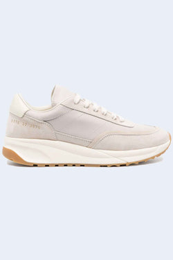 Women's Track 80 Nappa and Suede Sneaker in Warm Grey