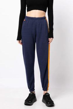 Women's 5 Stripe Sweatpants in Navy