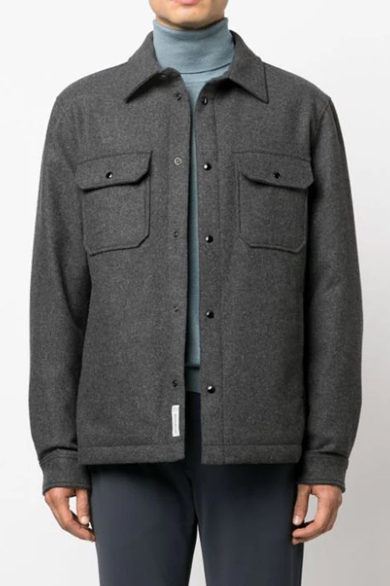 Alaskan Wool Overshirt in Charcoal Melange