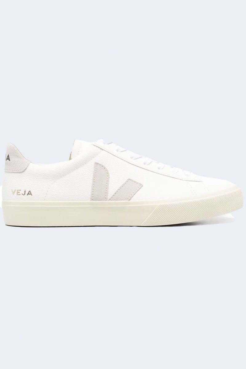 Women's Campo Chromefree Leather Sneaker in Extra-White Natural Suede