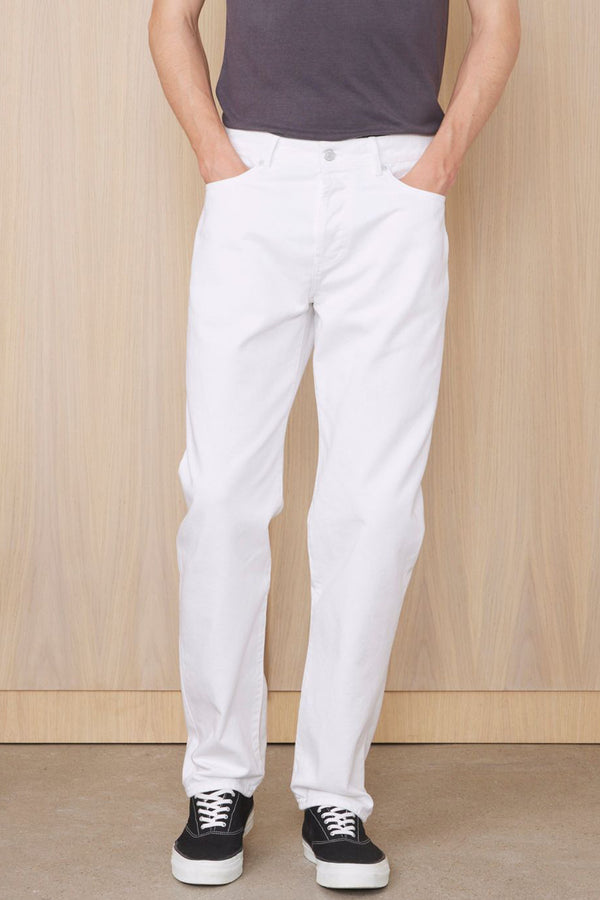 Tyler 5 Pocket Cotton Denim Pants in White