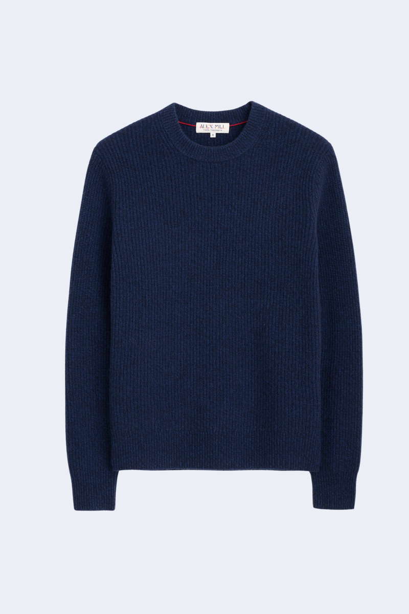 Jordan Sweater In Marled Cashmere in Heather Navy