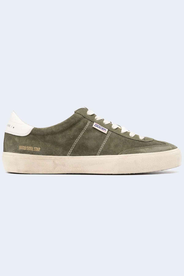 Men's Soul-Star Nappa Upper Bio Based Hf Tongue Leather Heel in Olive Green White Milk