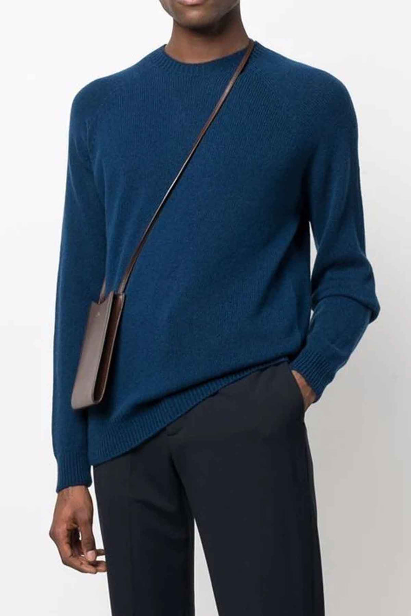 Lambswool Crewneck in Blue Jean