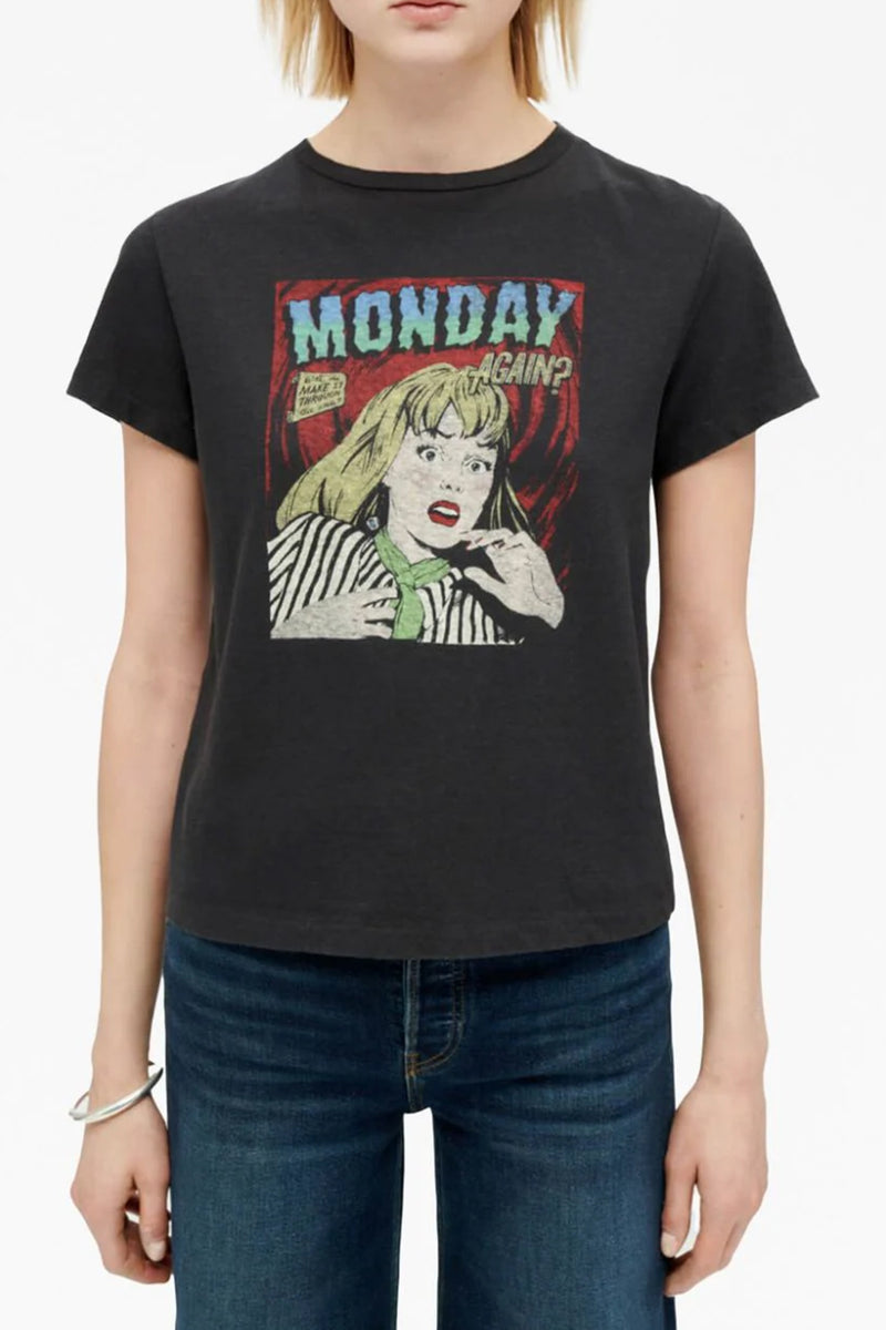 Classic Tee Monday Again in Washed Black