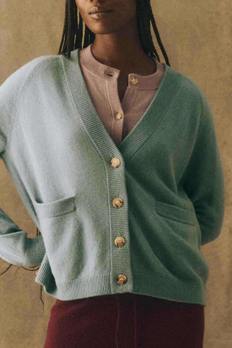 The Varsity Cardigan in Icicle