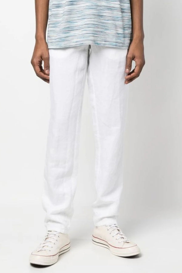 Griffon Linen Pant in White
