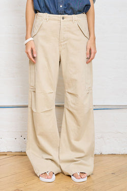 Wide Leg Cargo Pant in Vintage Khaki