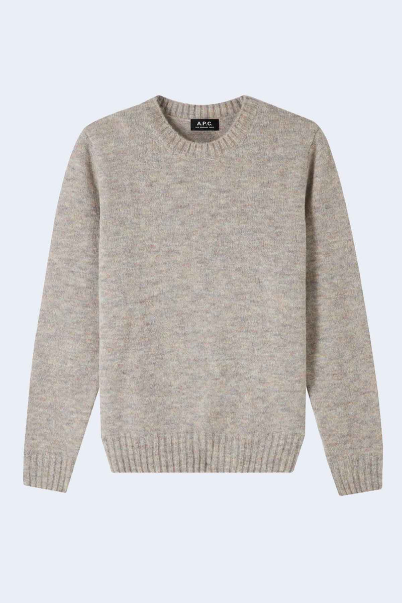 Pullover Lucas in Heathered Light Grey