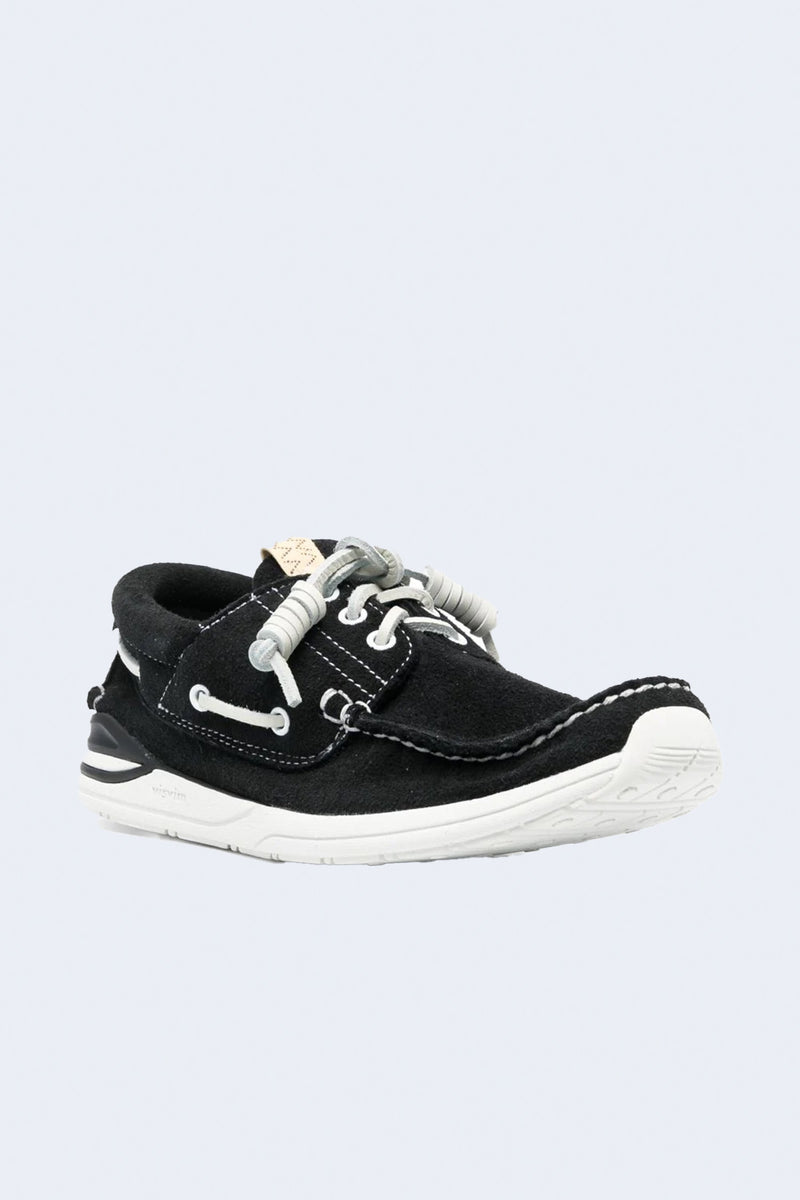 Hockney-Folk Boat Shoes in Black