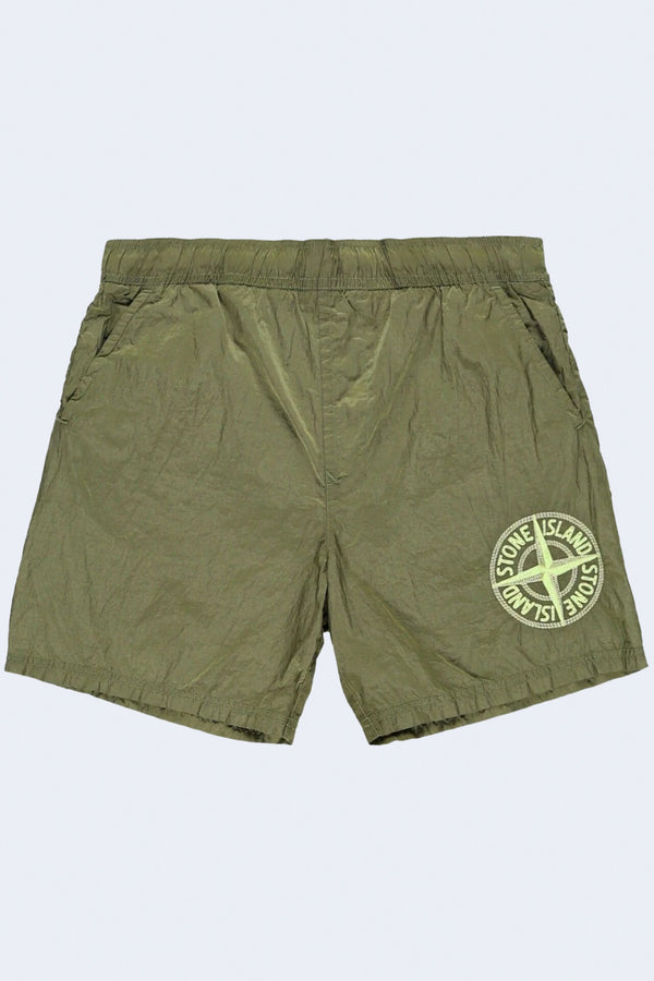 Logo Swim Trunk in Sage