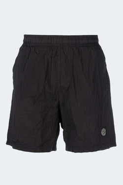 Elastic Waist Swim Short in Charcoal