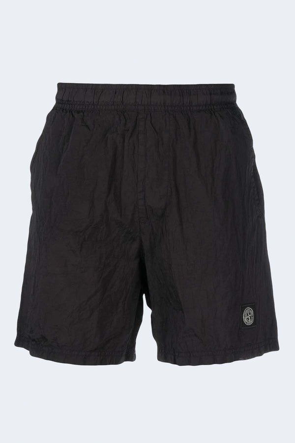 Elastic Waist Swim Short in Charcoal