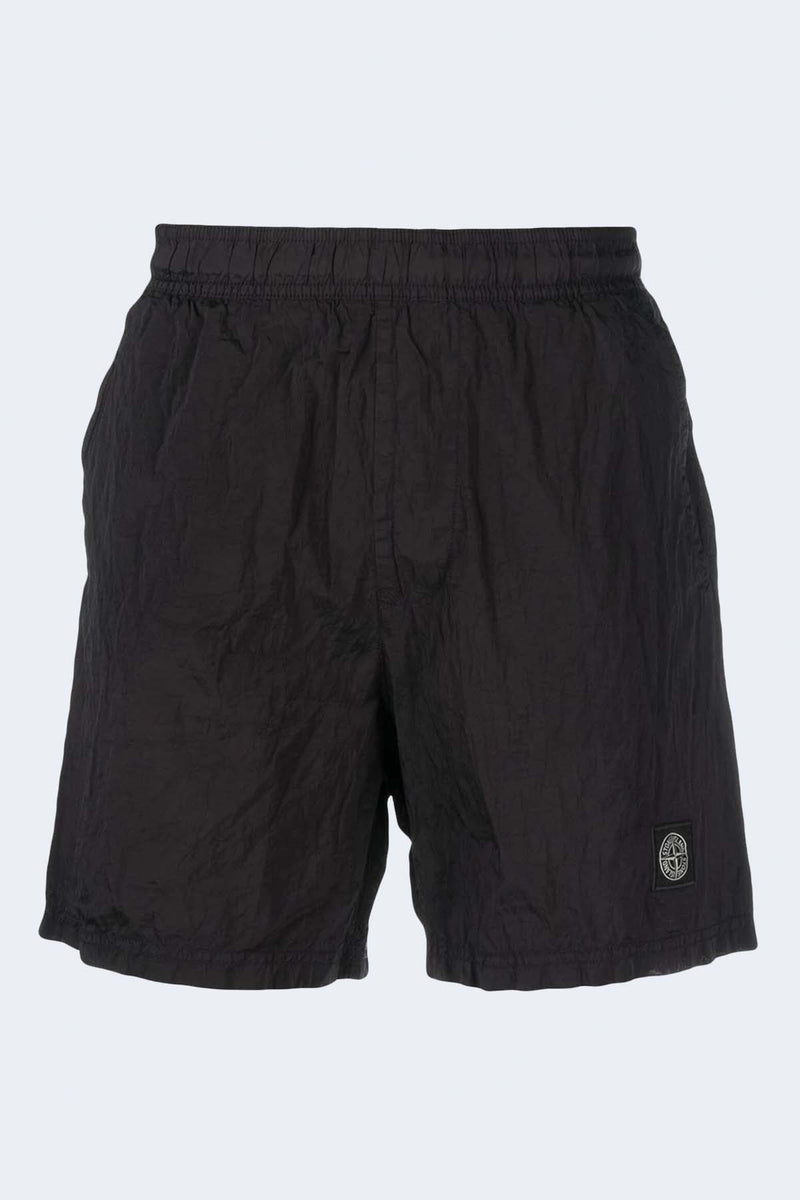Elastic Waist Swim Short in Charcoal