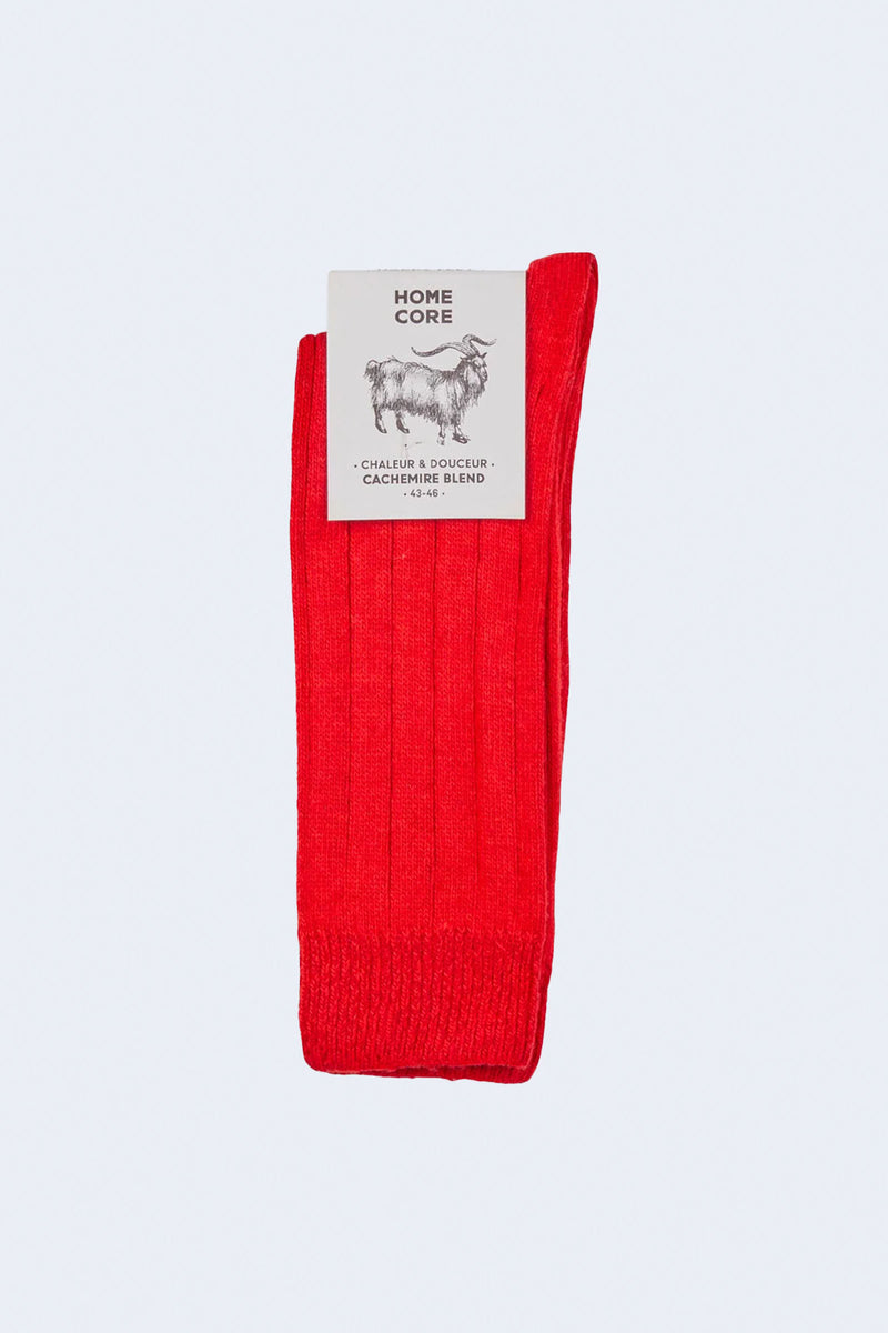 Cachemire Socks in Fire Red