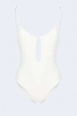 Keyhole One Piece in Off White