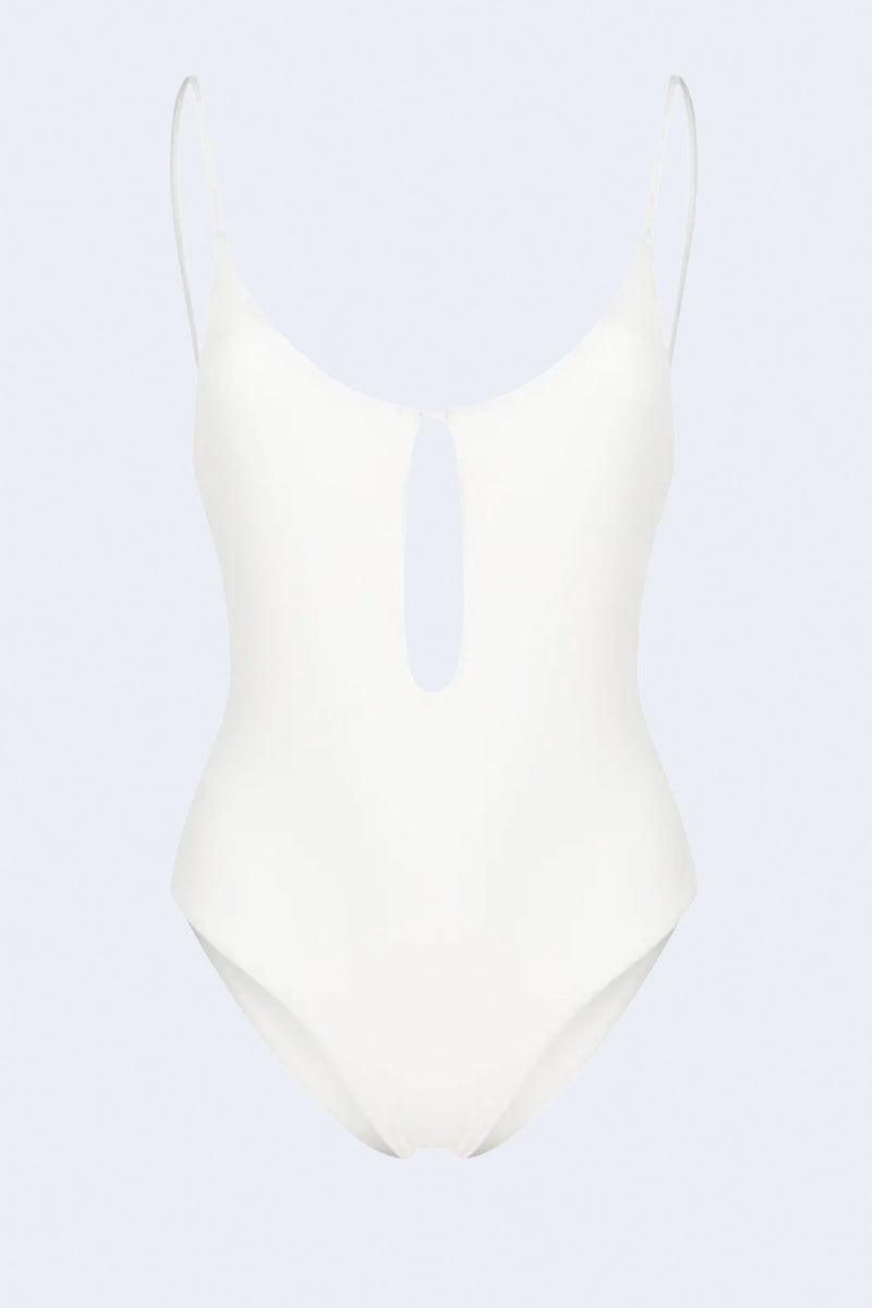 Keyhole One Piece in Off White