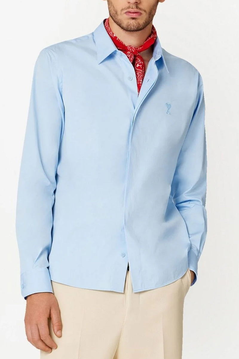 Tonal Ami De Coeur Shirt in Sky Blue