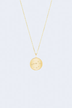 Capricorn Pendant Necklace in Yellow Gold