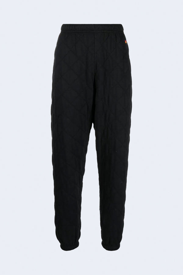Women's Quilted Sweatpants in Black