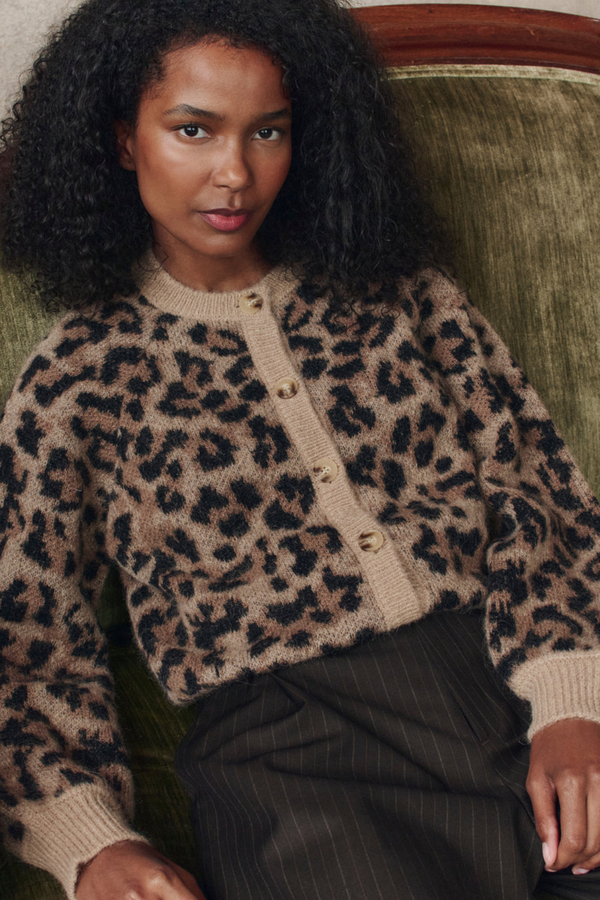 The Windsor Cardigan in Leopard