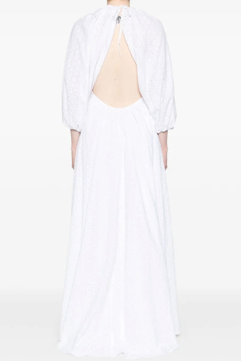 Fran Broderie Anglaise Dress in Ivory