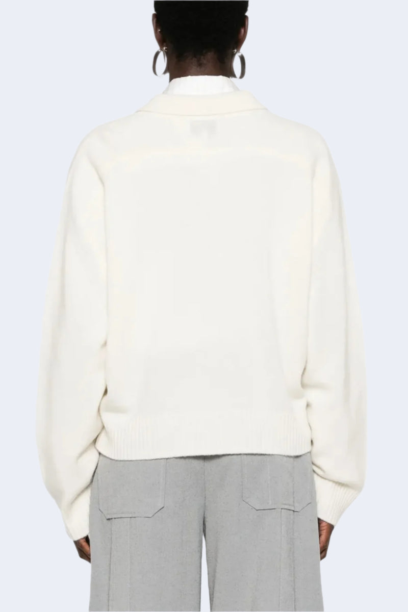 Homere Polo Sweater in Ivory