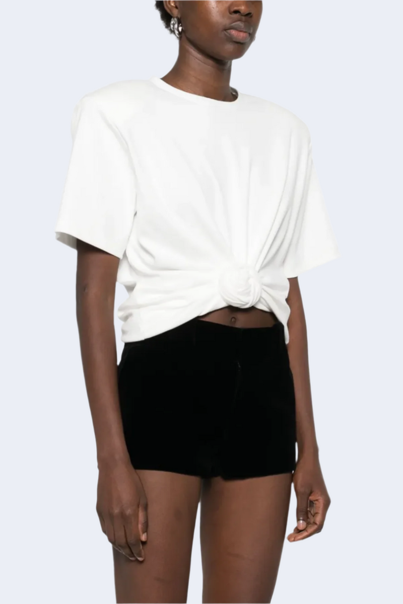 Knotted Tee Shirt in White