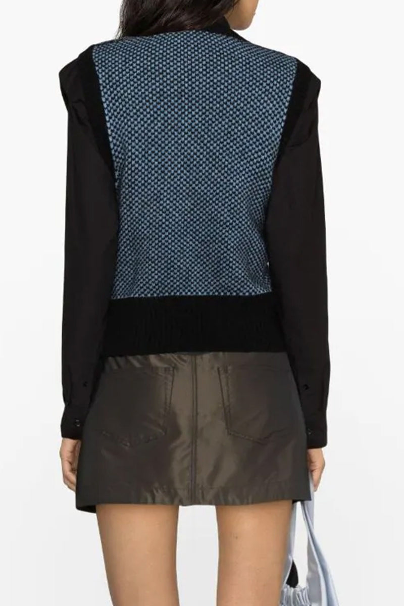 Graphic 2-Tone Vest in Silver Lake Blue