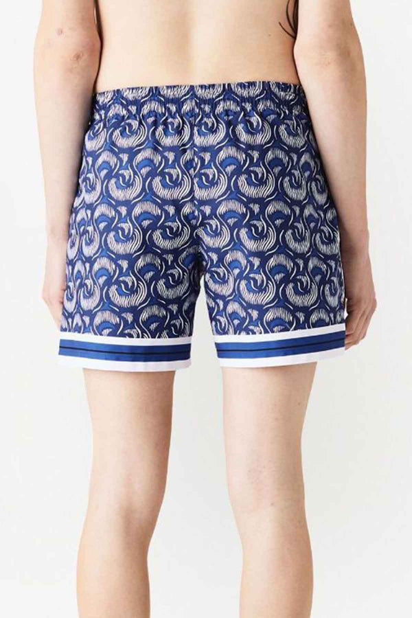 Phibbs Swim Trunks in Dessin A Blue/White
