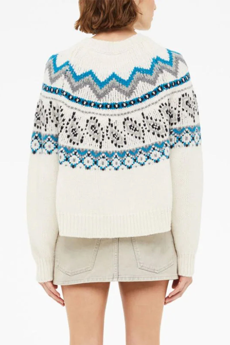 Antarctic Circle Sweater in White Ice Multi