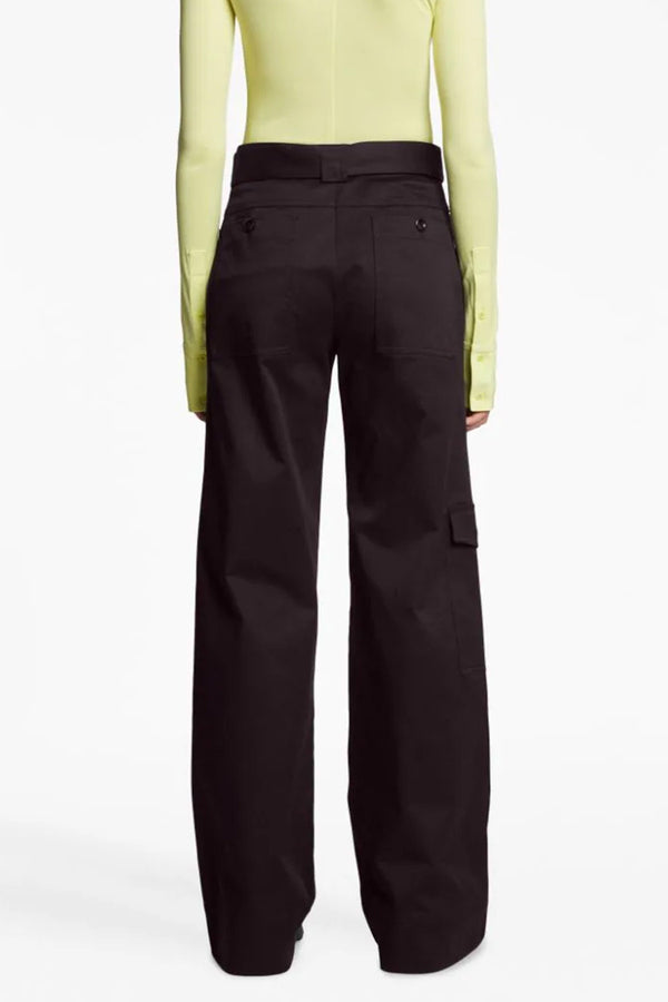 Cotton Twill Cargo Pant in Black