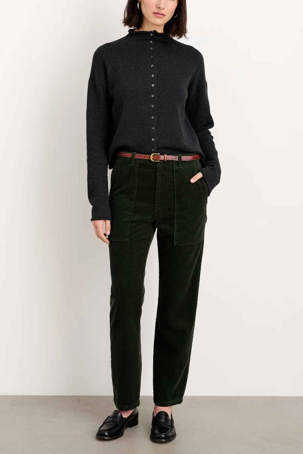 Women's Neil Straight Leg Pant In Corduroy in Forest