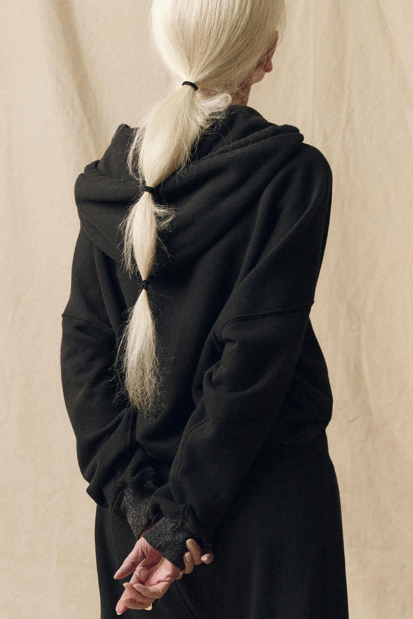 The Teammate Hoodie in Overdyed Black