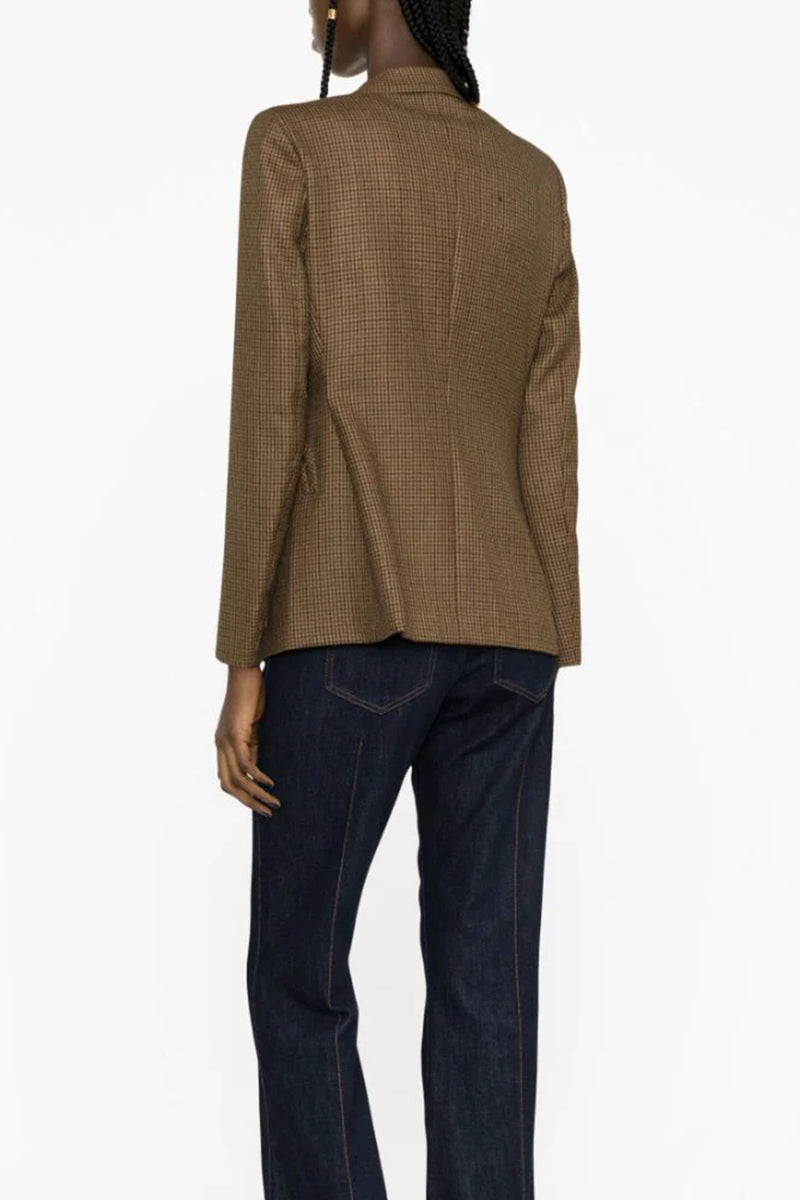 Virago Charmer Blazer in Beige And Blue